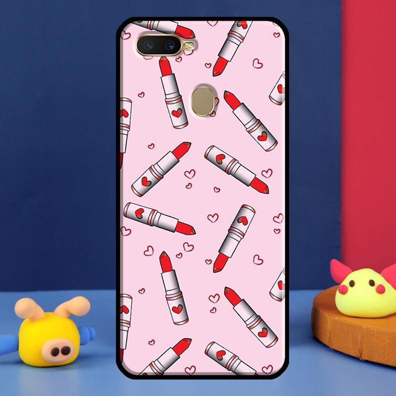 Lipstick Make Up Case For Oppo A91 A5 A9 A16 A76 A96 A58 A78 A98 A52 A72 A74 A94 A54 S A57 A77 A15 A17 Cover