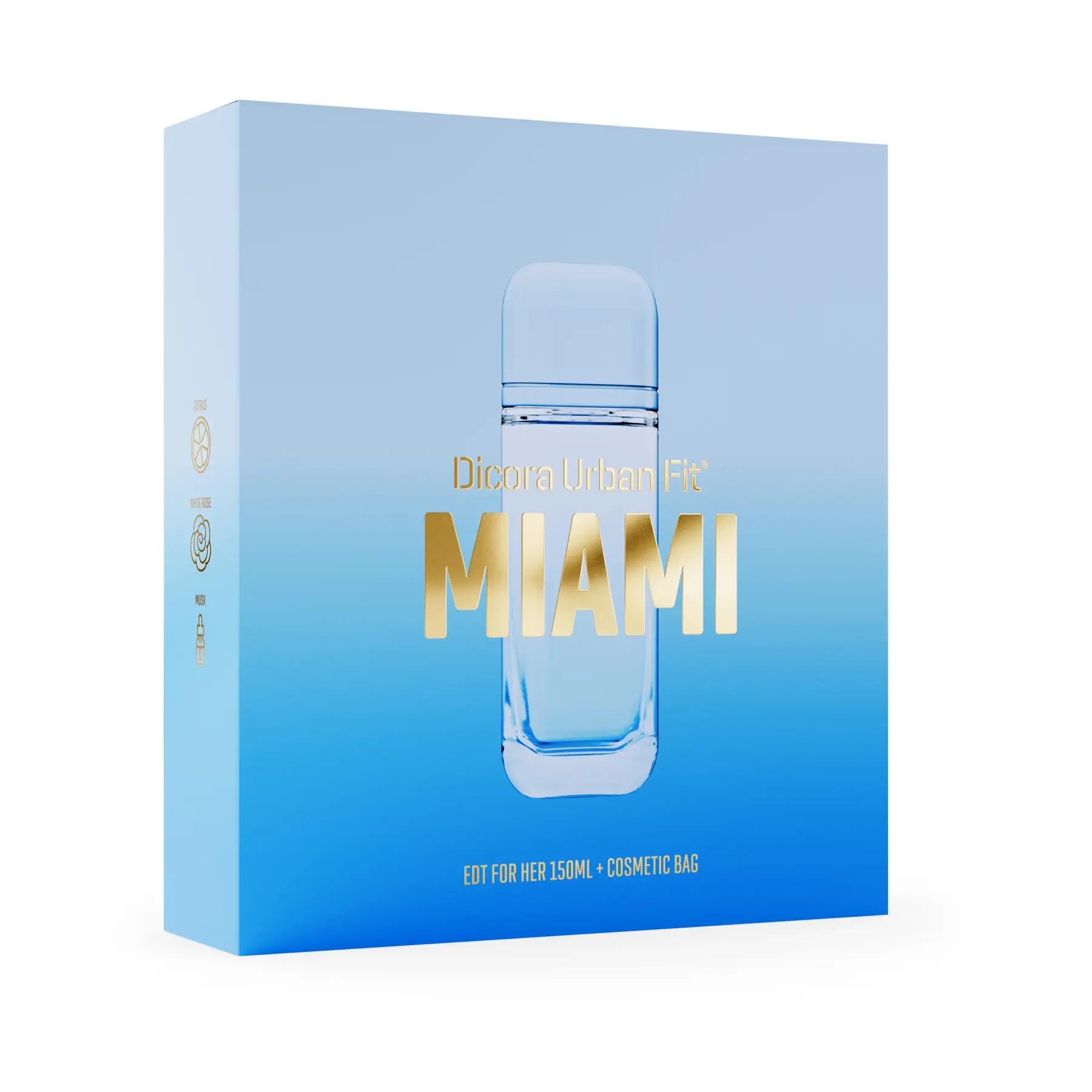 

Set Eau de Toilette Miami 150 ml + cosmetic bag Dicora Urban Fit