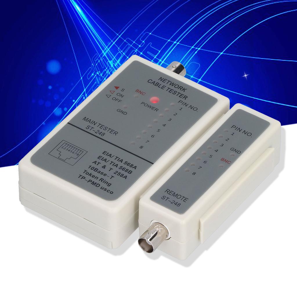 248 Cable Tester Automatic Scanning RJ45 RJ12 RJ11 Network Wires Detector Tracker DC 9V
