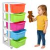 Toy Box with 5 Drawers On Wheels
