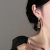 1 Pair Drop Earrings Geometric Ear Clip Electroplating High Gloss Polished Decorate Charming Daily Jewelry Dangle Earrings Women Jewelry