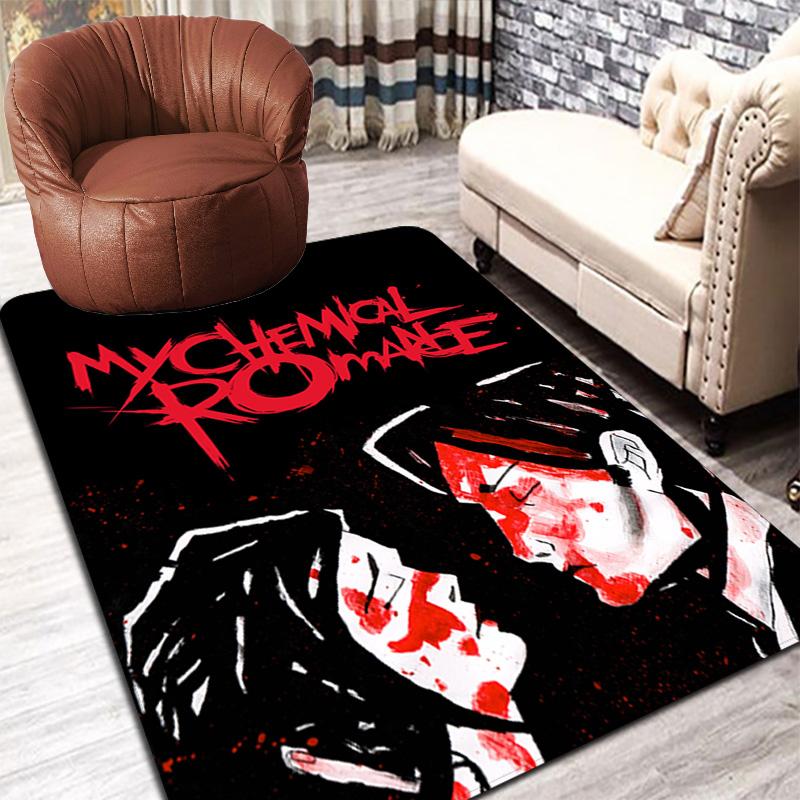 My Chemical Romance Anime Rug Floor Mat for Living Room or Bedroom Soft and Comfortable Carpet a Gift for Birthday and Holiday.ZFF0913390