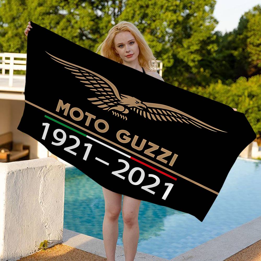 M-Moto Guzzi Beach Towel Colorful Bath Towels For Girl Microfiber Quick Dry Custom Sand Free Beach Yoga Spa Gym Pool
