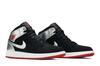 Kids' Sneakers Jordan 1 Mid Black Red Silver (GS) Black/Gym Red-Metallic Silver-White