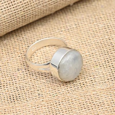 Rainbow Moonstone Gemstone Handmade Jewelry 925 Sterling Silver Ring