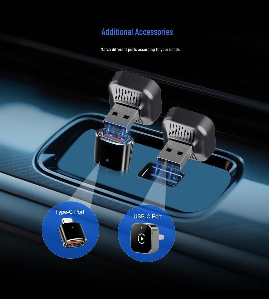 New 2-in-1 Wireless Android Auto & CarPlay Adapter Box