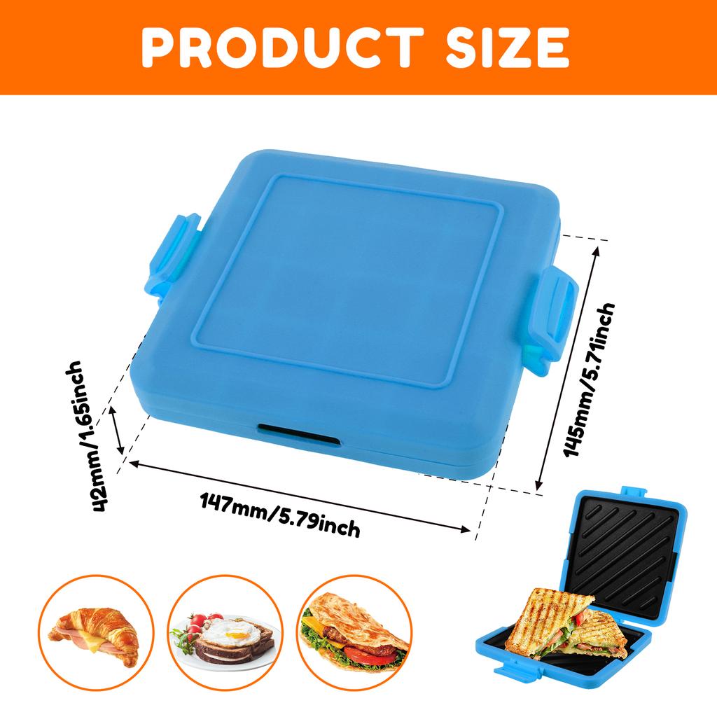 Microwave Sandwich Maker Microwave Toaster Microwave Grilled Cheese Maker Microwave Grill Crispy for Travel,Office,Dorm,Home