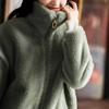 Unisex Double-Sided Fleece Pajama Jacket - Plush, Warm, Thickened Hoodie for Autumn/Winter
