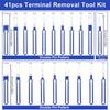 41 szt. Kompleksowy Zestaw Narzędzi do Wyjmowania Terminali Elektrycznych Samochodowych, Wyciągacz do Pinów Złącza, Narzędzie do Zwalniania i Wyciągania do Napraw Samochodowych