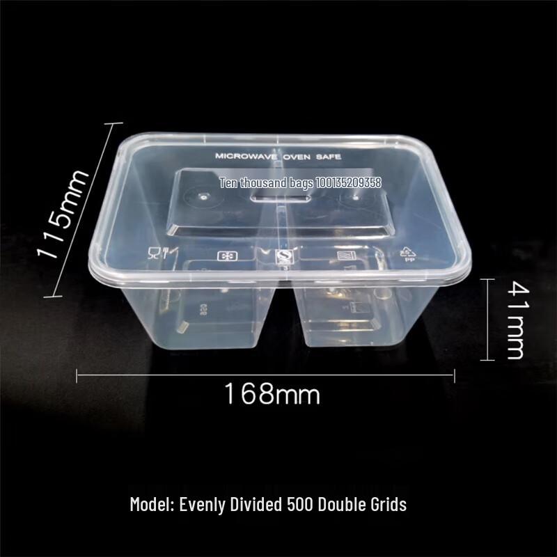 Einweg rechteckige geteilte Lunchboxen