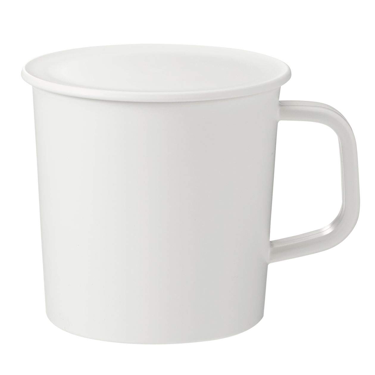

MUJI Polypropylene Mug with White 8 x Height 8cm 02181222 Lid, 270ml/Diameter