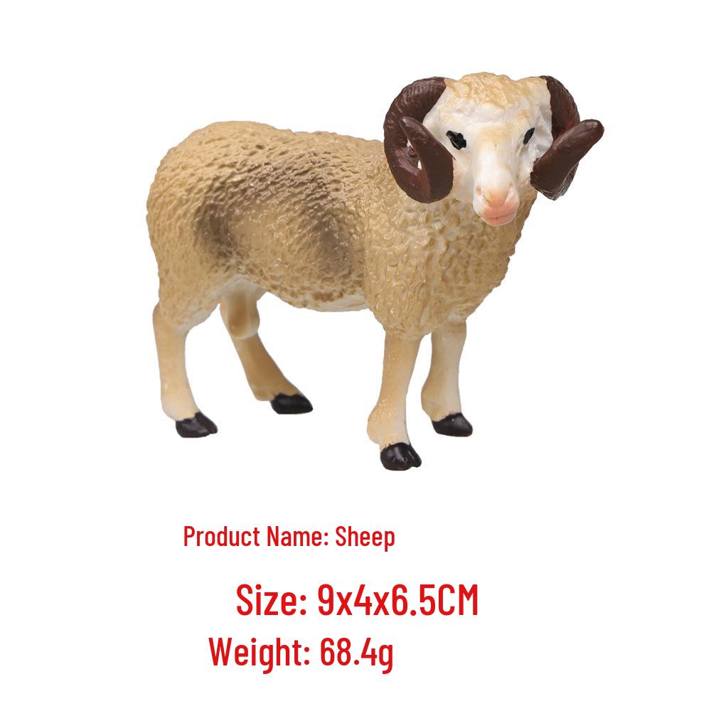 Farm Animal Figurine Set: Cow, Sheep, Chicken, Duck, Goose, Pig, Dog - Early Education Toy