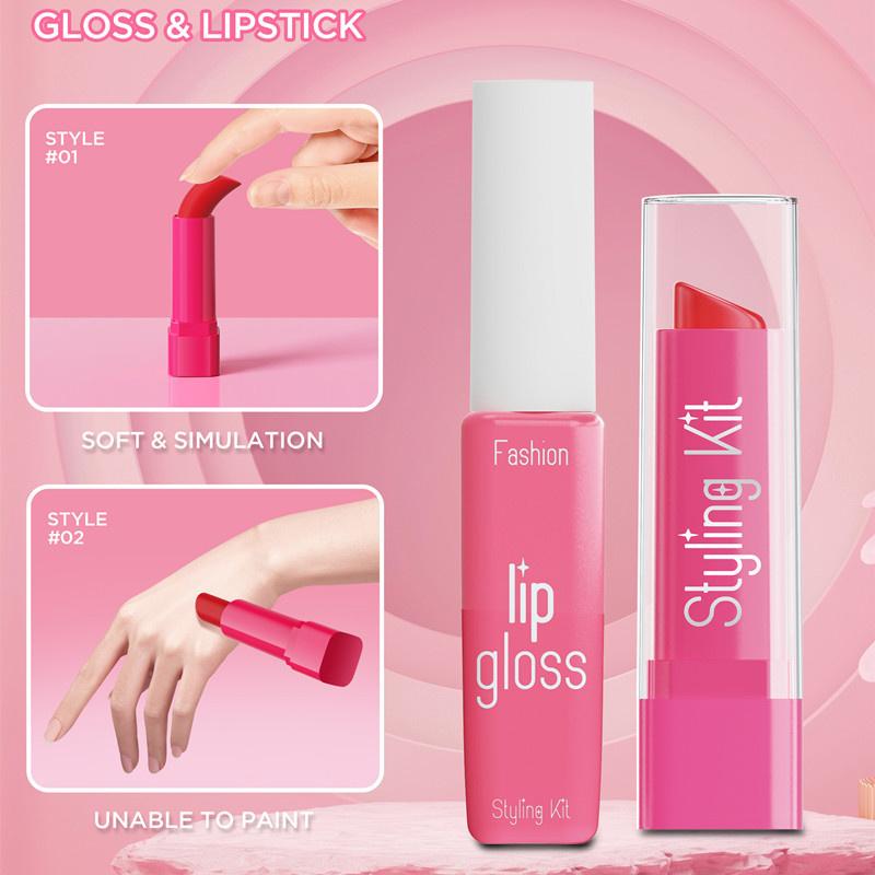 Girl Makeup Toys Pretend Princess Play House Simulation Cosmetics  Lipstick Eyeshadow Set Toys for Kids Girls Birthday Xmas Gift