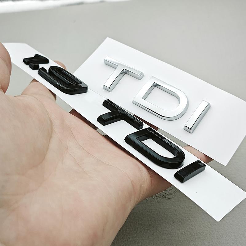 3D ABS Car Logo 1.9 2.0 2.8 3.0 4.2 TDI 3.6 Sticker Trunk Emblem Rear Badge For Audi A3 A4 A5 A6 A7 A8 Q3 Q5 Q7 Q8 Accessroies