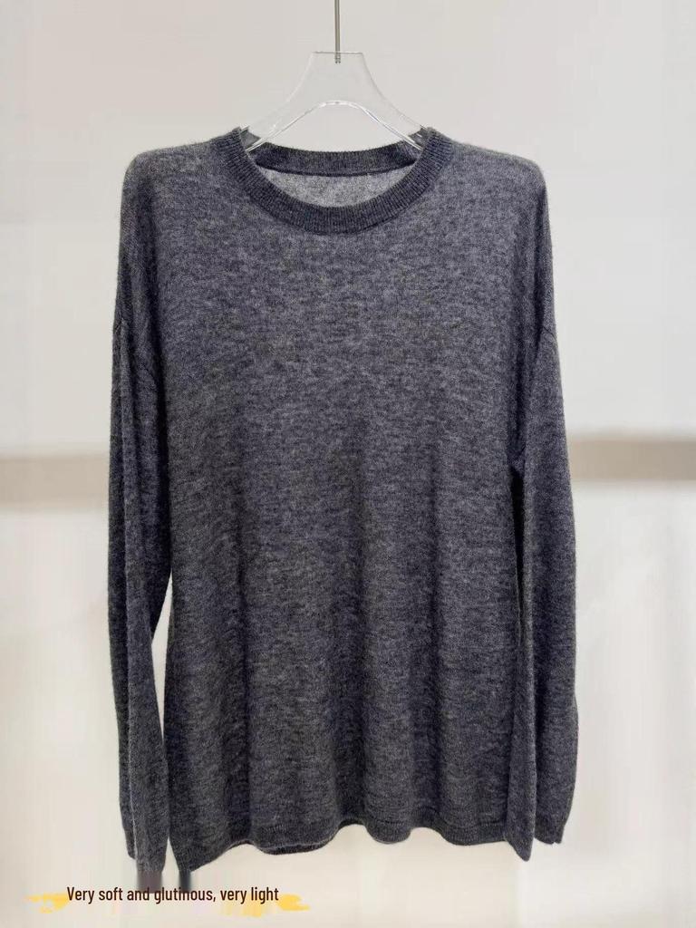 ROW Minimalist Cashmere Soft Knitted Sweater - 2025 Autumn/Winter Women's Versatile Base Layer