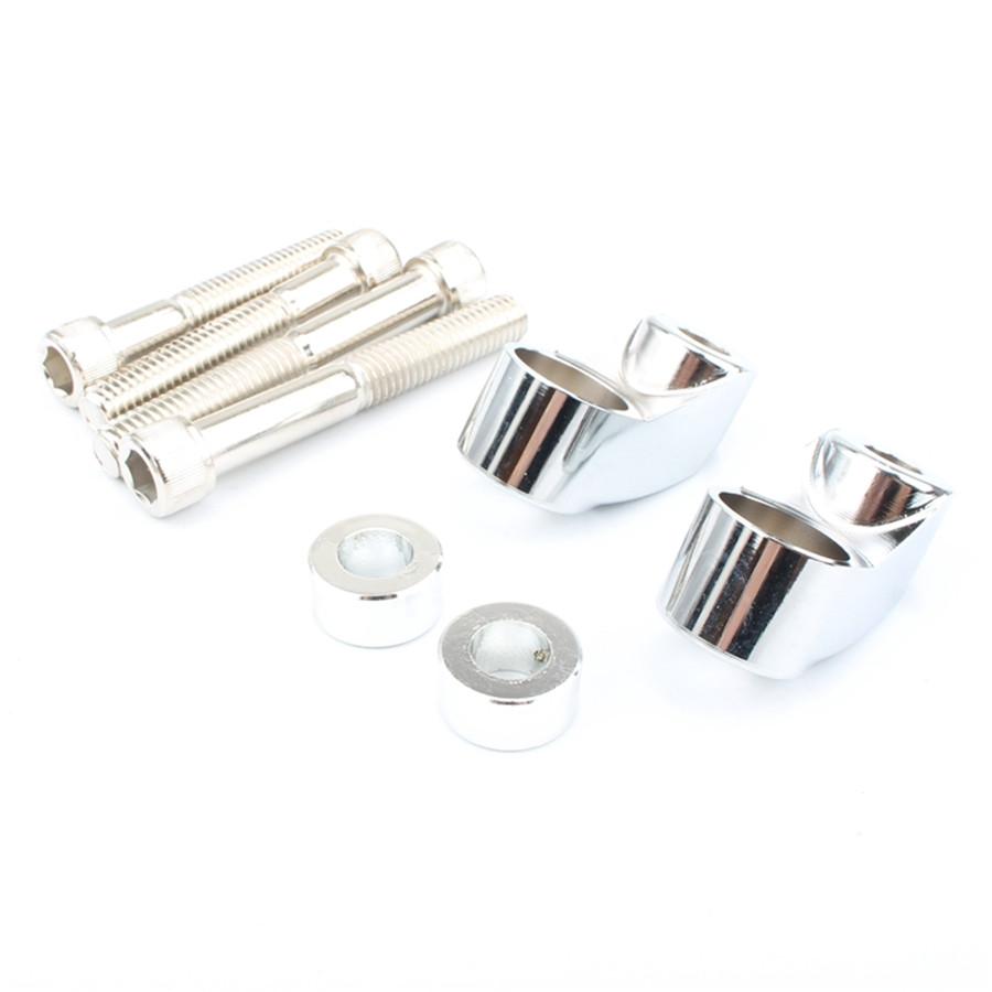 1 Pair Chrome Front Turn Signal Relocation Kit For 39mm 49mm Sportster FXR FXD D