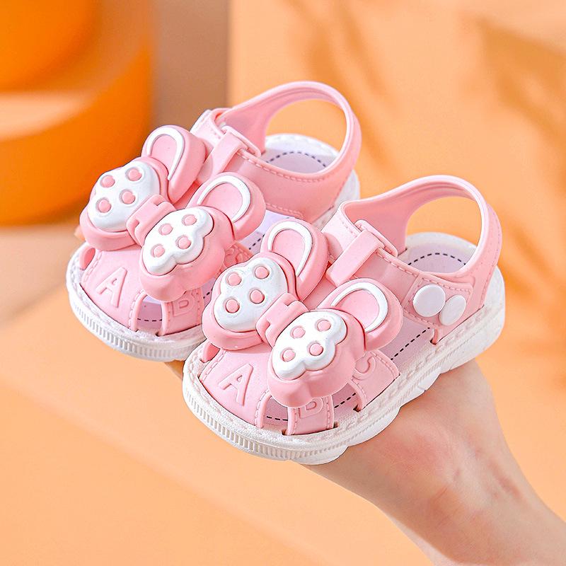 Summer Butterfly Non-Slip Toddler Sandals – Closed-Toe for Girls, Ages 1-3