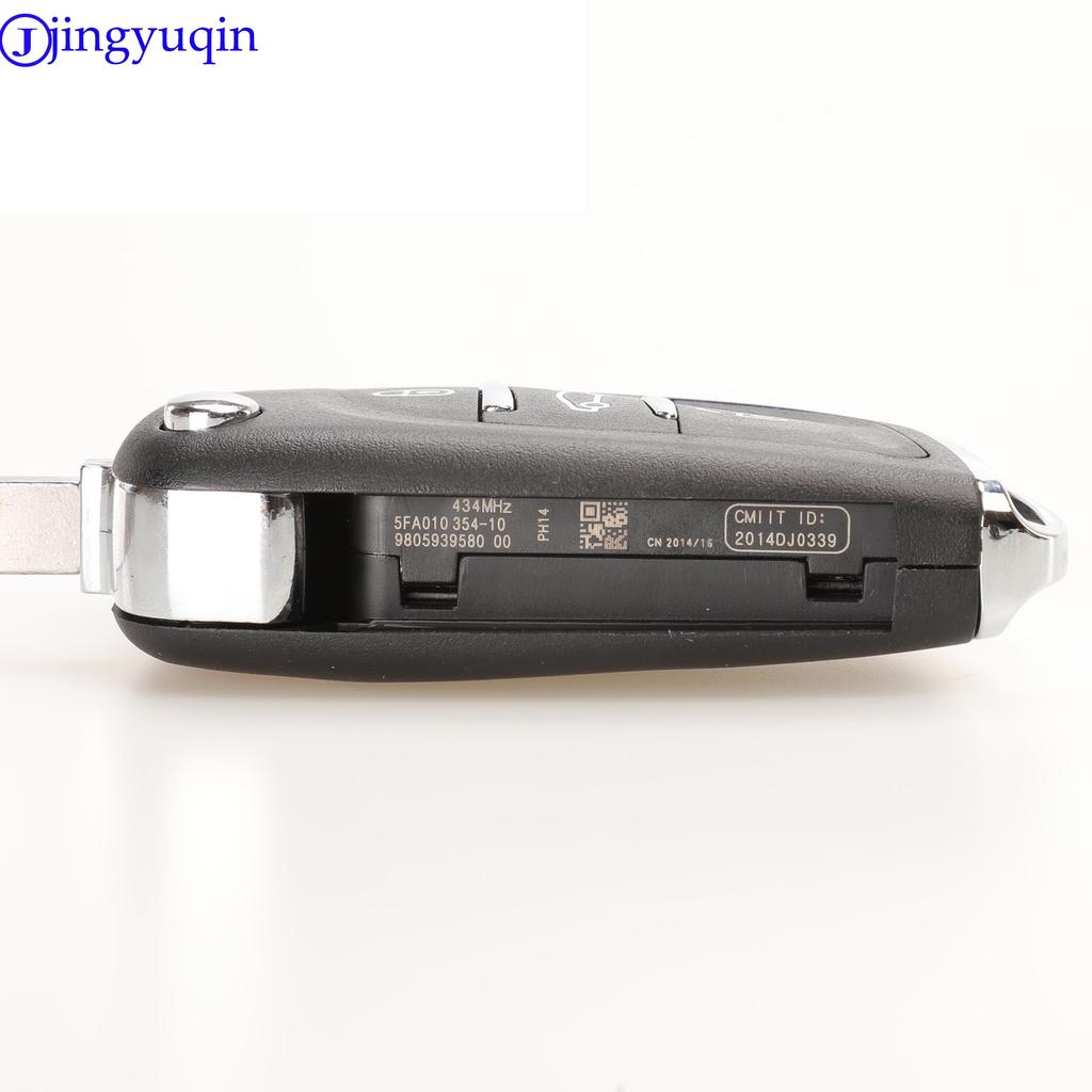 Jingyuqin VA2/HU83 2/3 knappar Ce0523 Modifierat Fällbart Fjärrkontrollskal för Bilnyckel för Citroen Coupe VTR C2 C4 C5 C6 C8 Berlingo Xsara Picasso