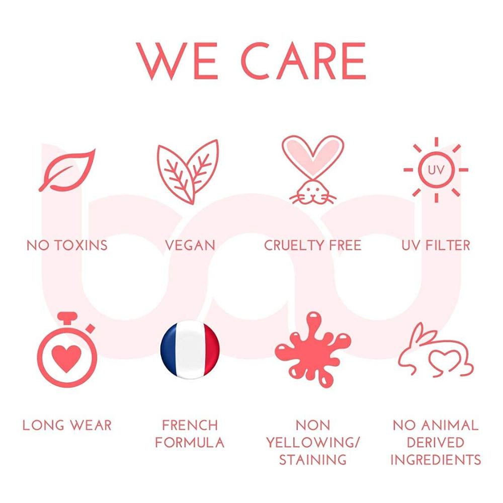 Nagellack-Set, Giftfreier Nagellack, Langanhaltender, Absplitterfester Nagellack, Kombi-Packung mit 2 Stück (Jeweils 10 ml x 2) (Nelken)