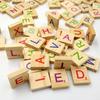 Fantastic Wooden Letter Alphabet Scrabble Number English Words Kids Educational Toy 100Pcs
