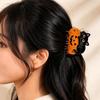 Cute Animal Pumpkin Shark Clip Strong Hold Black Cat Hair Claw Halloween Hair Claw  Daily Styling