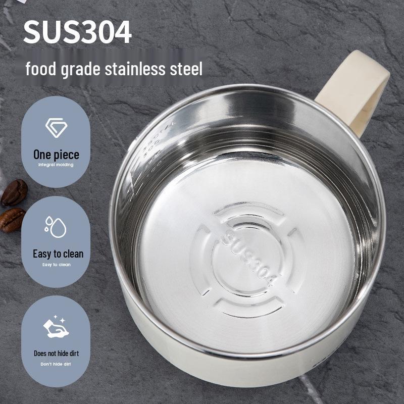 304 Stainless Steel Kids' Water Cup with Lid, Portable Double-Layer Insulated Anti-Scald Mug for Home or Office