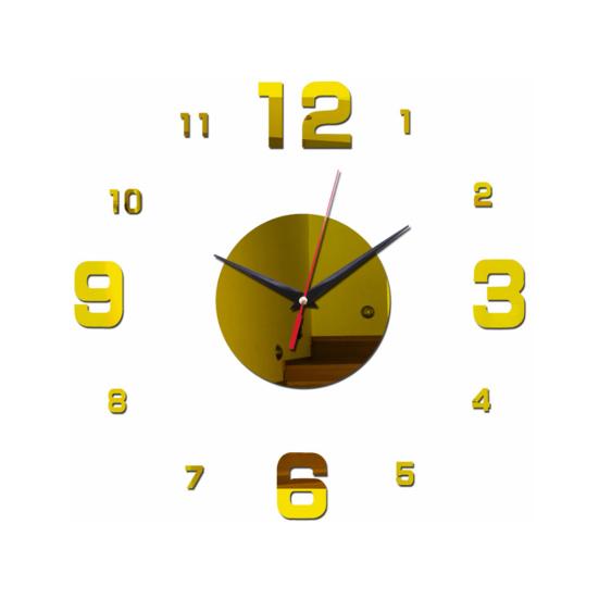 Wall Clock Frameless Home Decoration Acrylic Mirror Stickers 3D Digital Hanging Clock Modern Art Decal for Living Room
