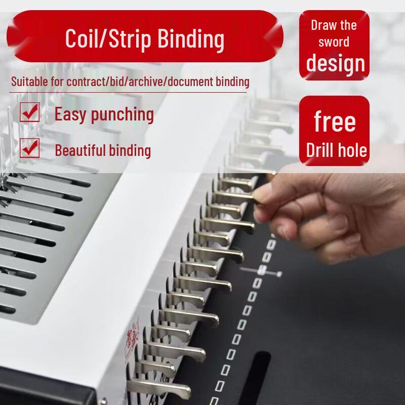 Leisheng SD-220B Strip, Comb & Wire Binding Machine CN plug (adapter included)