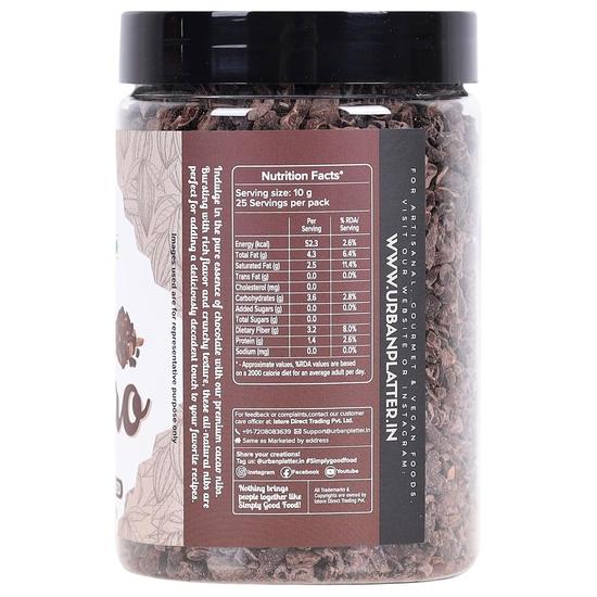 Urban Platter Cacoa Nibs, 250g (Roasted & Cracked | Unsweetened | Pure Cacao Bean Bits | Aromatic)