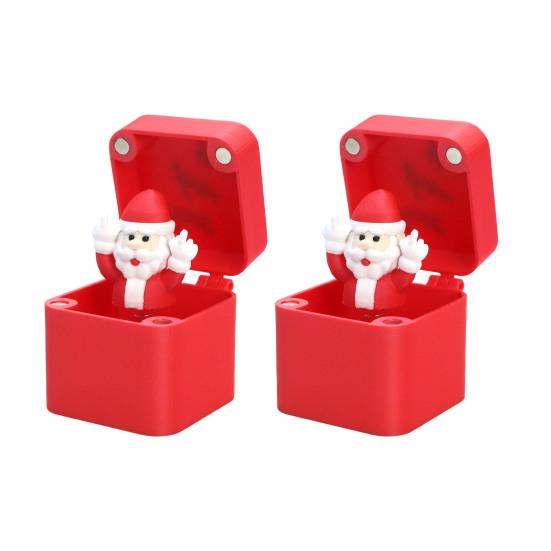 1/2/4Pcs Christmas Middle Finger In A Box Ornament Pop-up Santa Claus Reindeer Snowman Box Desktop Decoration Tricky Props Gag Prank Gift