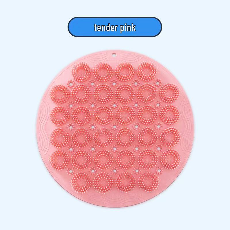 30cm TPE Foot Pad: Multifunctional Back Scrubber with Suction Cup and Long Bristle Brush