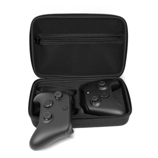 Storage Box for Xbox Controllers Dual Controller Storage with Zippered Mesh Pocket Portable Case Gaming Accessories