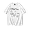 Funny Love Quote Cat Unisexs TShirt Casual Top for Cat Lovers Cotton Harajuku Trend Girls Short Sleeve Tee Hip Hop T Shirt