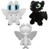 Dynamic Night Fury And Light Fury Plush Toys For Dragon Lovers Black And White Dragon Dolls