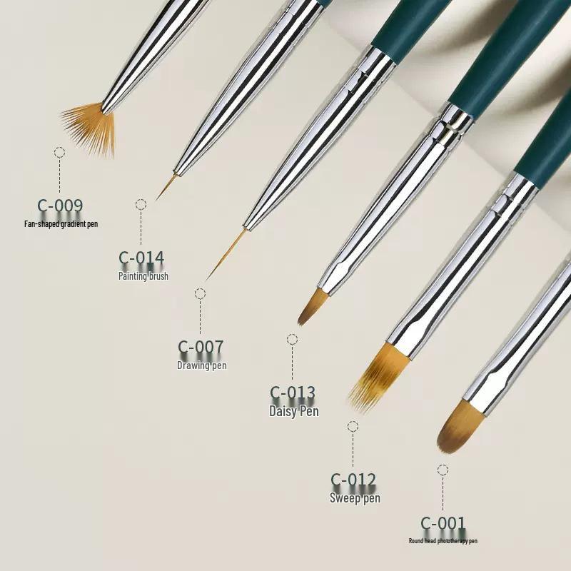 Nail Art Brush Set: Liner, Gradient & Sweep Brushes for Gel Polish