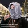 Unisex Winter Windproof Balaclava with Velvet Scarf & Integrated Mask for Cycling