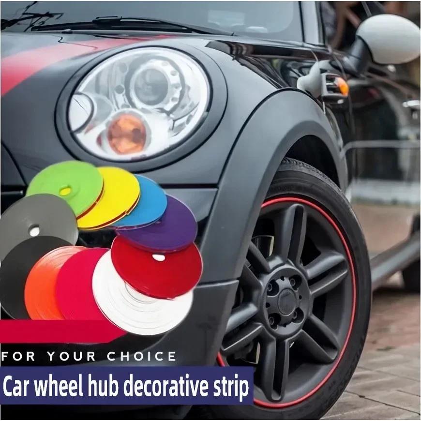 8M Car Vehicle Color Wheel Rims Protectors Decor Strip Tire Guard Line Rubber Mounding Trim Tire Guard Line