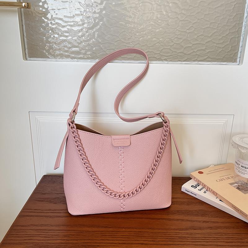 Summer Women's Bag Commuting Underarm Crossbody Tote Bag Fashion Chain Handbag Quality Pu Leather Shoulder Bag Purple Bolsos