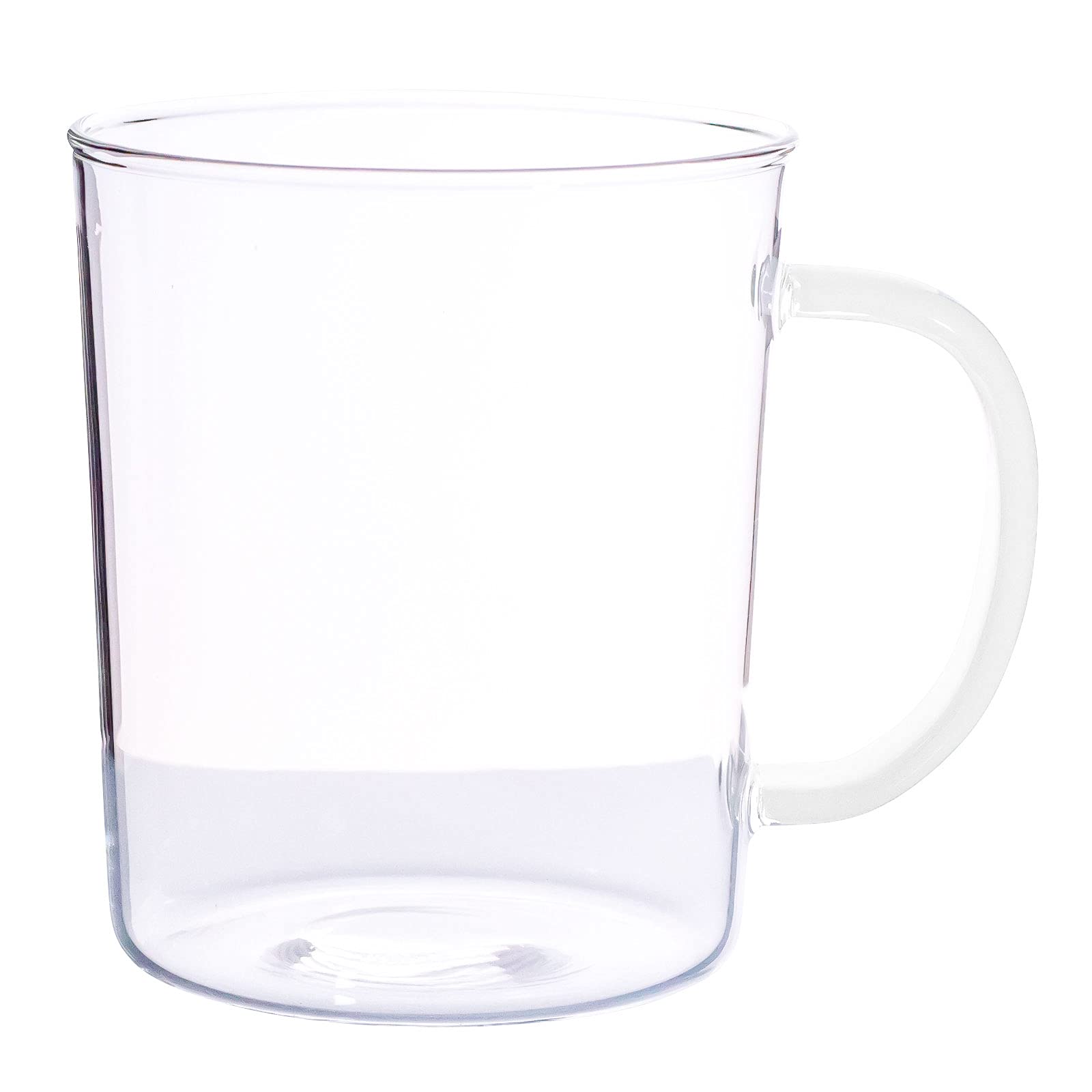 Otsuka Glass Craft Glass Coffee with Heat-Resistant Mug, 320ml, Handle, White, 49T519WH-1P белый