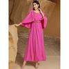 New Middle East Dubai Robe Handmade Seam Drill Dress Shawl Sleeve Nail Bead Dress