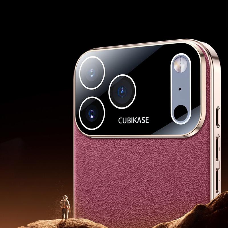 Phone Luxury Leather Case Plating For Iphone 17 Pro Max 17 Air Shockproof Lens Protection Back Cover Hard Shell