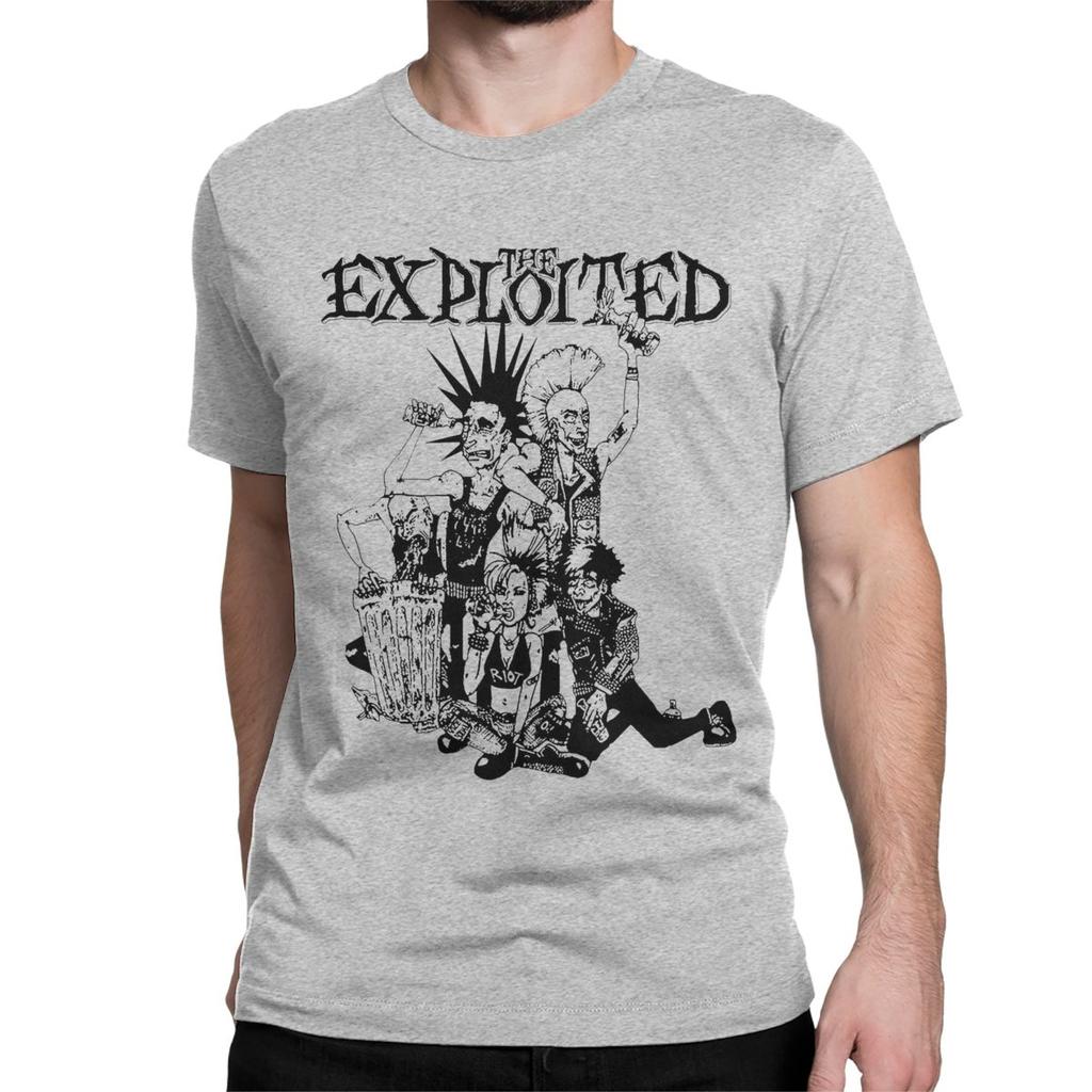 Vintage Punk Rock Band T-Shirts Men Women Round Collar Pure Cotton T Shirt The Exploited Short Sleeve Tees Birthday Clothes