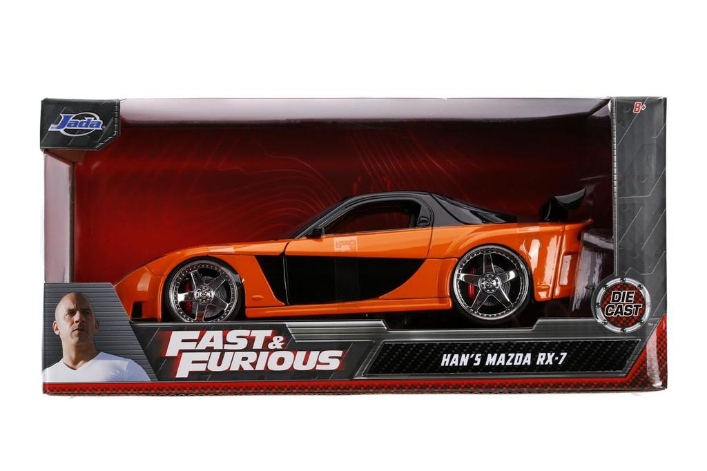 Jada Toys Fast & Furious Series 1/24 F&F Mazda RX-7 Orange/Black (Han) Finished Product