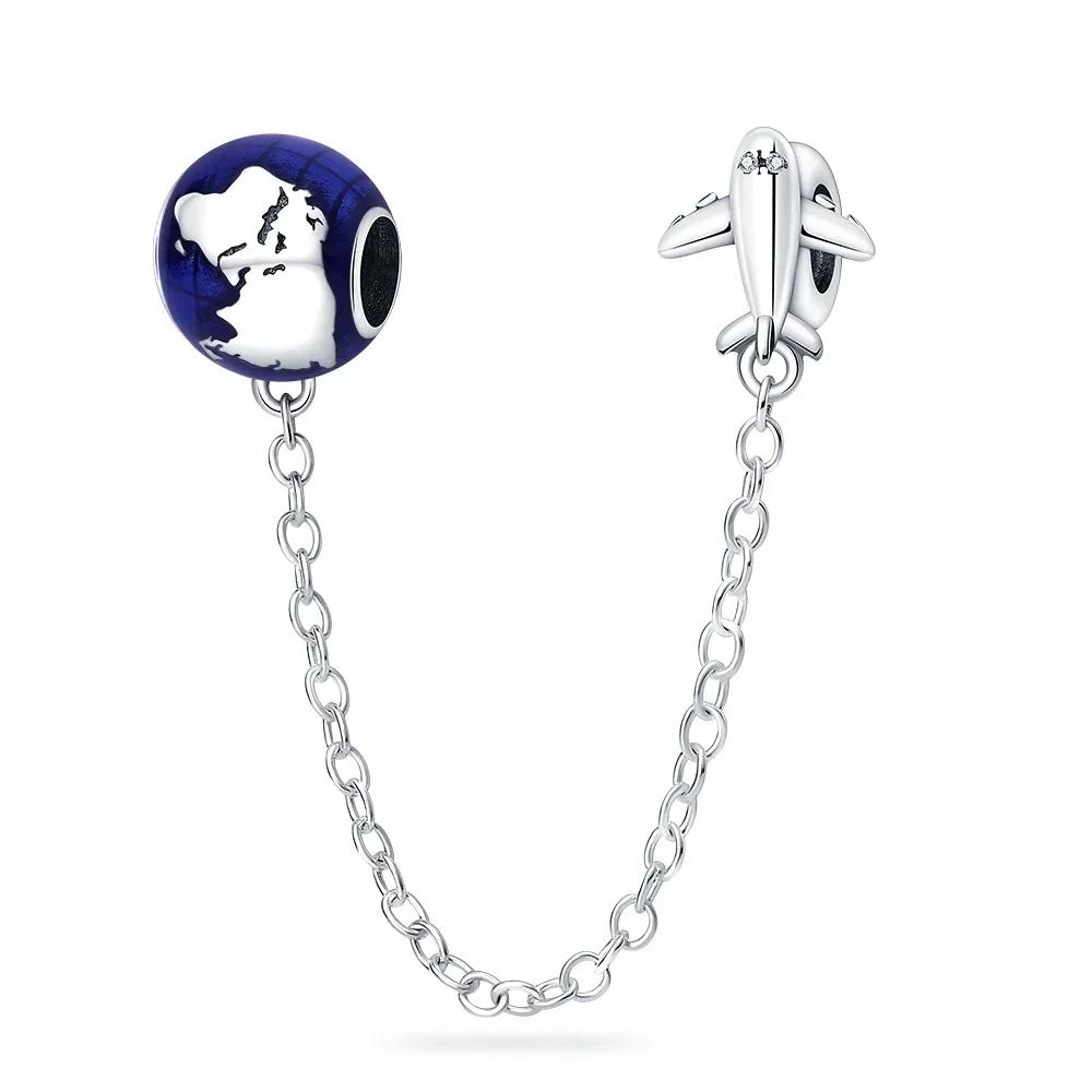 Copper Charm Bead Blue Series Astronaut Star Charm Fit Original Bracelet Necklace Trinket Women Jewelry