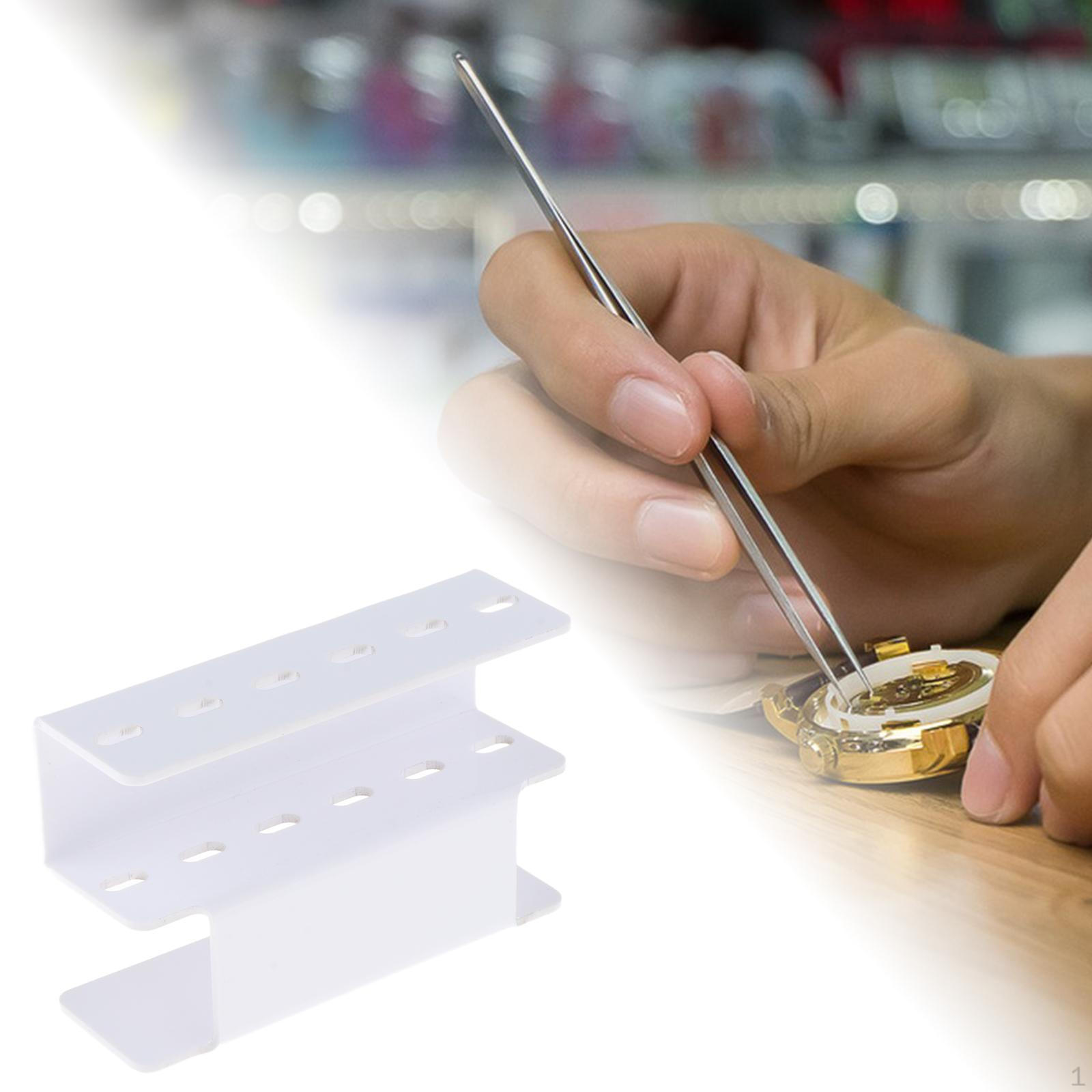 

Подставка, полка, место для хранения пинцетов для наращивания акриловых ресниц в салоне белый