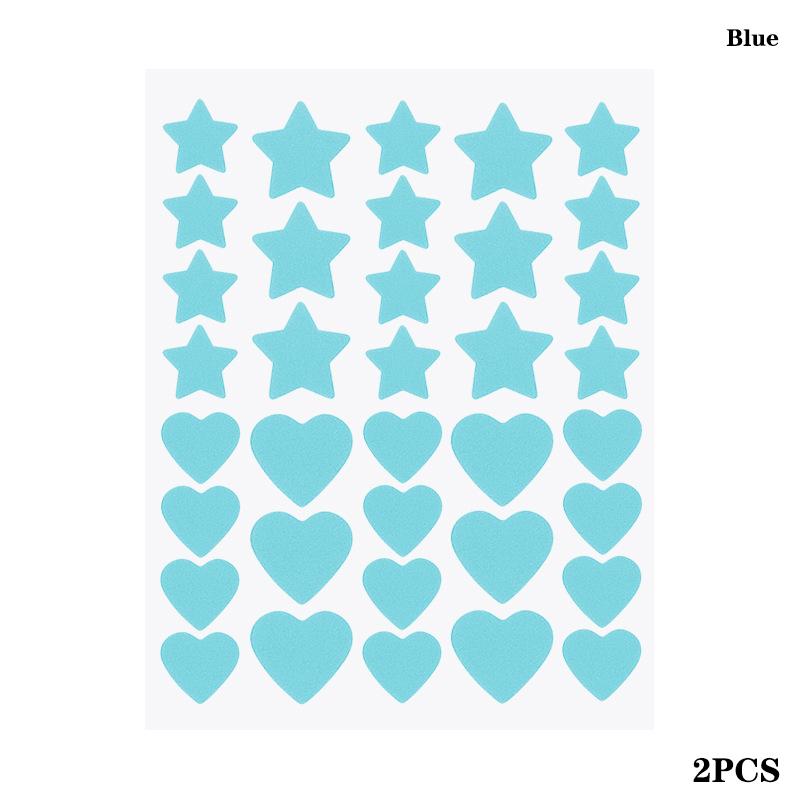 72/80 Pièces Coloré Mignon Étoile Forme de Cœur Autocollant Traitement Acné Invisible Couvre Acné Patch Bouton Soin de la Peau