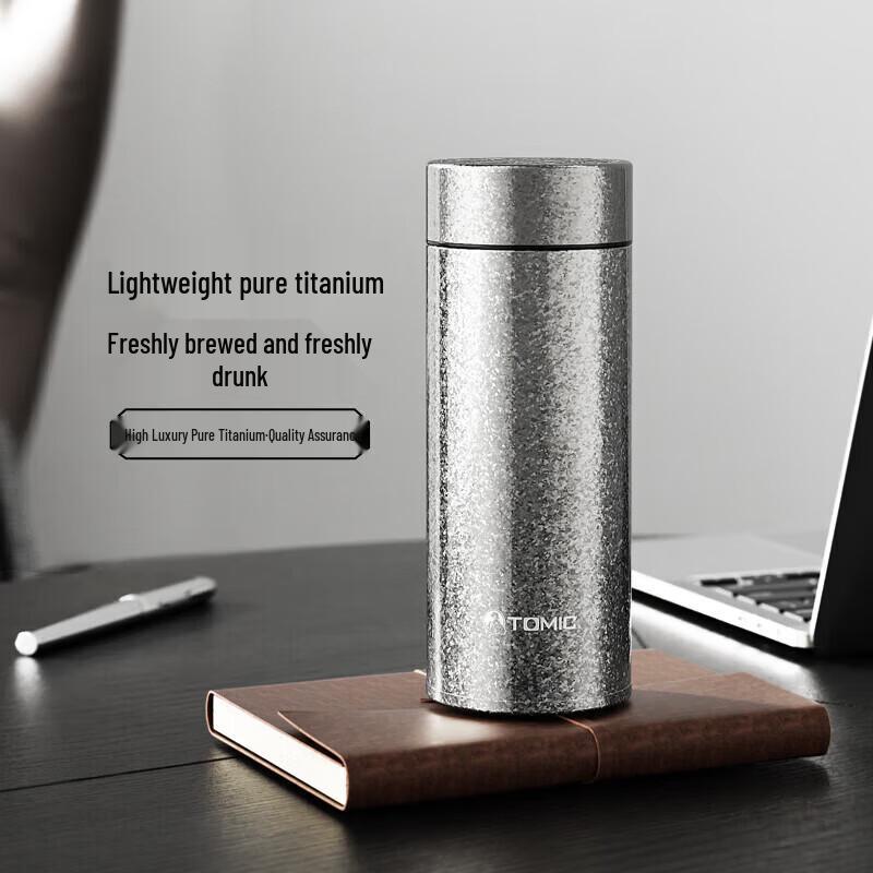 TOMIC 260ml Ultralight Pure Titanium Mini Insulated Bottle