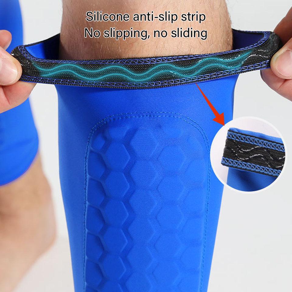 Loogdeel 1Pcs Sports Honeycomb Legging Covers Shin Guard Pad Running Calf Protective Gear Shield Sleeves Leg Support Guard Men