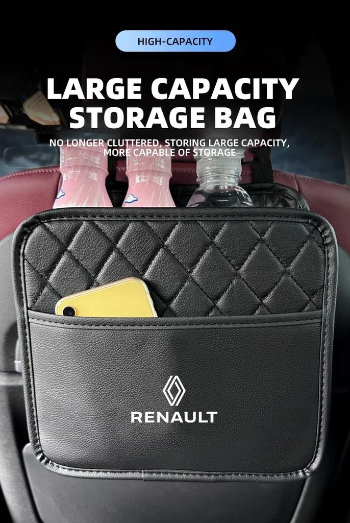 2026 Hot For Renault Interior Stickers Car Organizer Multi-functional Car Seat Storage Bag Waterproof Hanging Car Seat Organizer