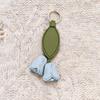 Handmade Flower Pu Keychain Hanger Bag Charm Multi-color Tulip Leather Pendant  Men